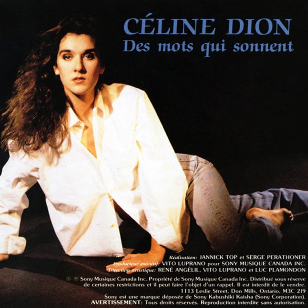 Album cover art for "Des mots qui sonnent" by Céline Dion