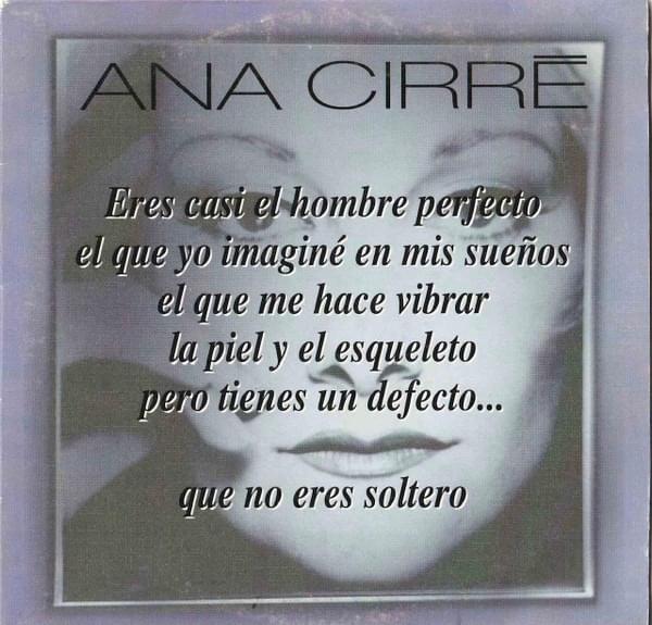 Album cover art for "Casi Perfecto" by Ana Cirré