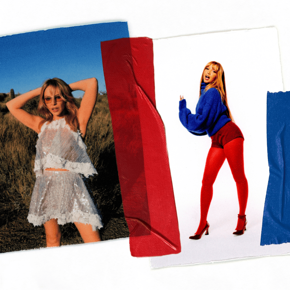 Album cover art for "Stateside + Kylie Minogue" by PinkPantheress