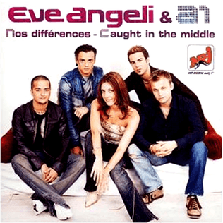 Album cover art for "Nos Différences (Caught in the Middle)" by A1 (Band) & Ève Angeli