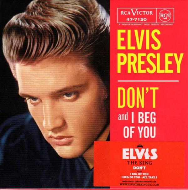 Album cover art for "I Beg of You" by Elvis Presley