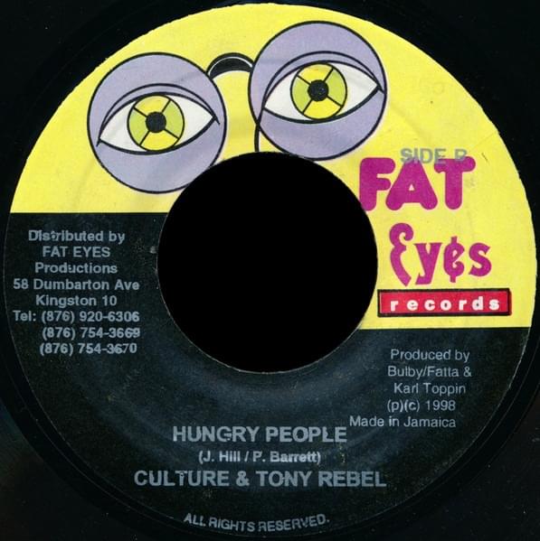 Album cover art for "Poor People Hungry" by Culture & Tony Rebel