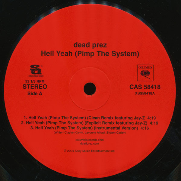 Album cover art for "Hell Yeah (Remix)" by dead prez & JAY-Z