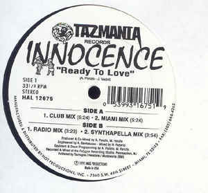 Album cover art for "Ready to Love" by Innocence - Latin Freestyle