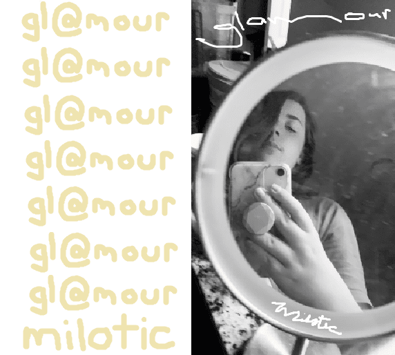 Album cover art for "gl@mour" by chicagoland