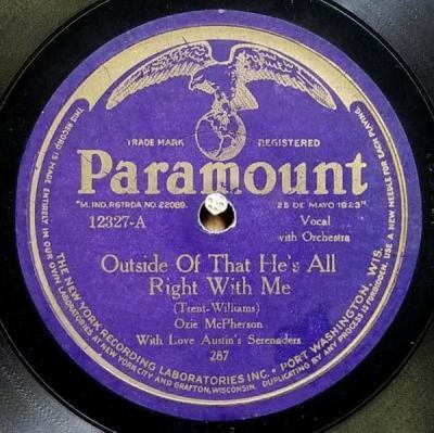 Outside Of That He’s All Right With Me by Ozie McPherson