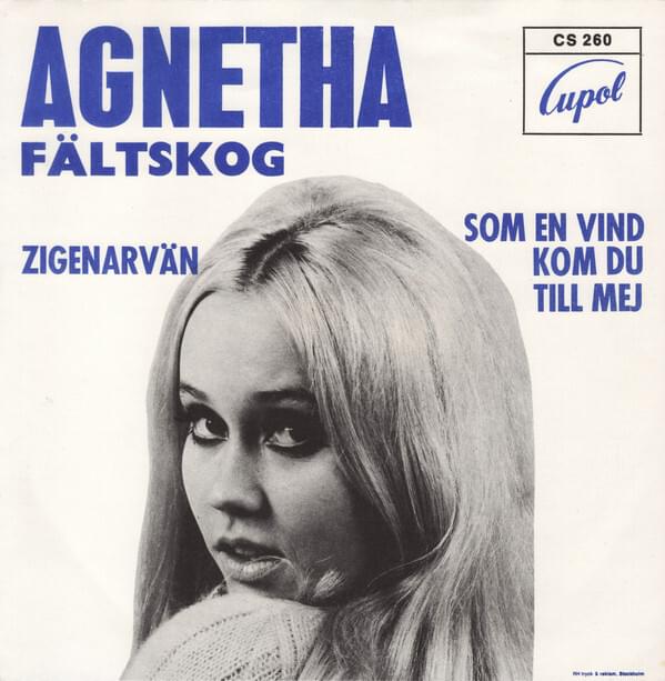 Album cover art for "Zigenarvän" by Agnetha Fältskog