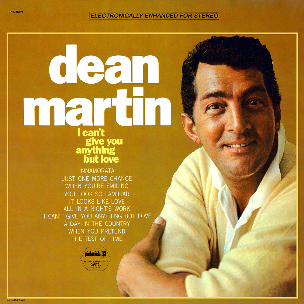 Album cover art for "When You’re Smiling" by Dean Martin