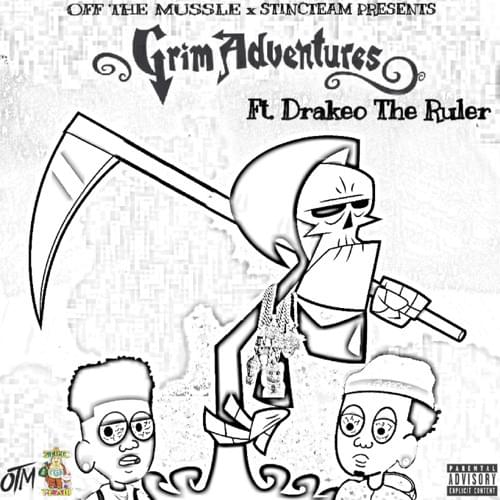 Album cover art for "Grim Adventures" by OTM & Drakeo the Ruler