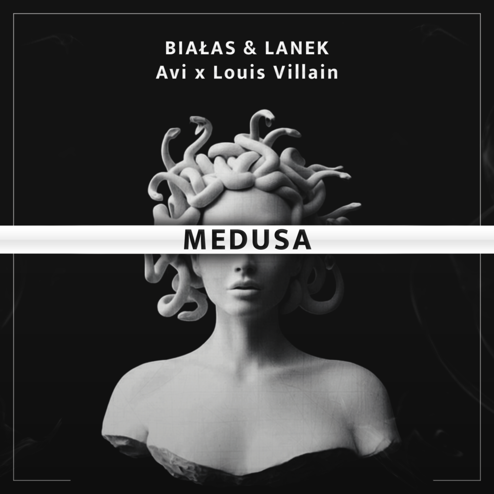 Album cover art for "Medusa" by Białas & Avi (POL) & Louis Villain