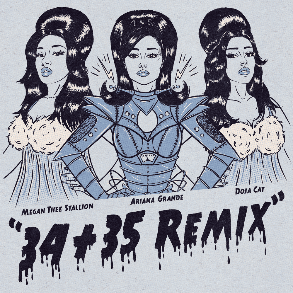 Album cover art for "34+35 (Remix)" by Ariana Grande & Megan Thee Stallion & Doja Cat