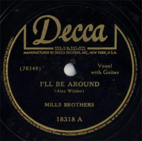 Album cover art for "I’ll Be Around" by The Mills Brothers