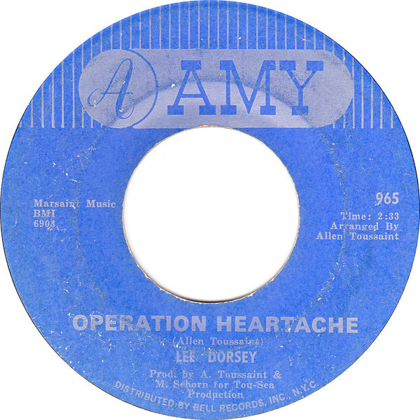 Album cover art for "Operation Heartache" by Lee Dorsey