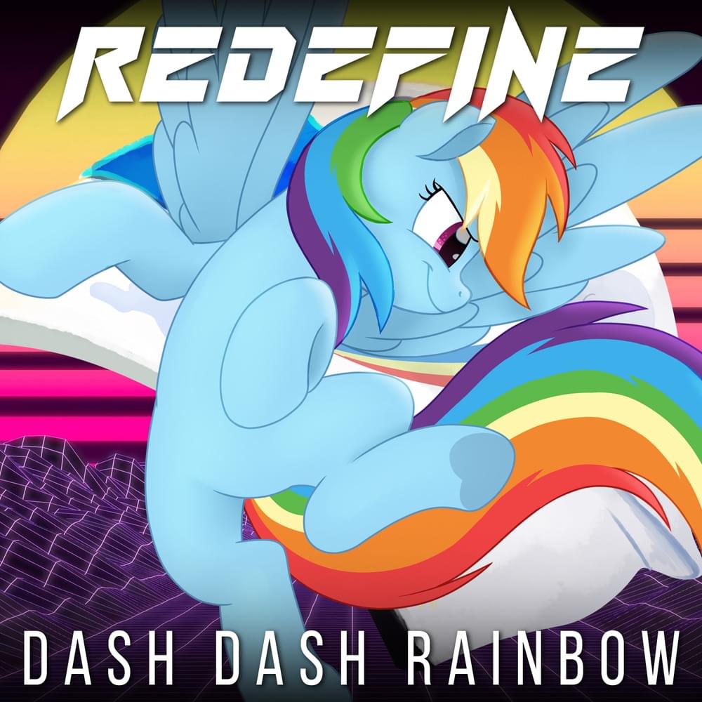 Album cover art for "DASH DASH RAINBOW" by PrinceWhateverer & Blackened Blue & Sable Symphony