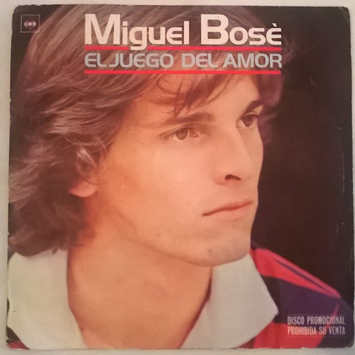 Album cover art for "El juego del amor" by Miguel Bosé