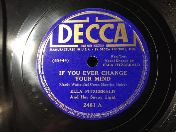 Album cover art for "If You Ever Change Your Mind" by Ella Fitzgerald