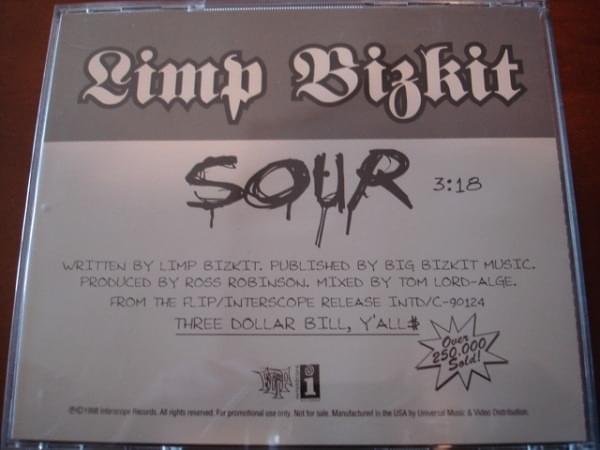 Album cover art for "Sour" by Limp Bizkit