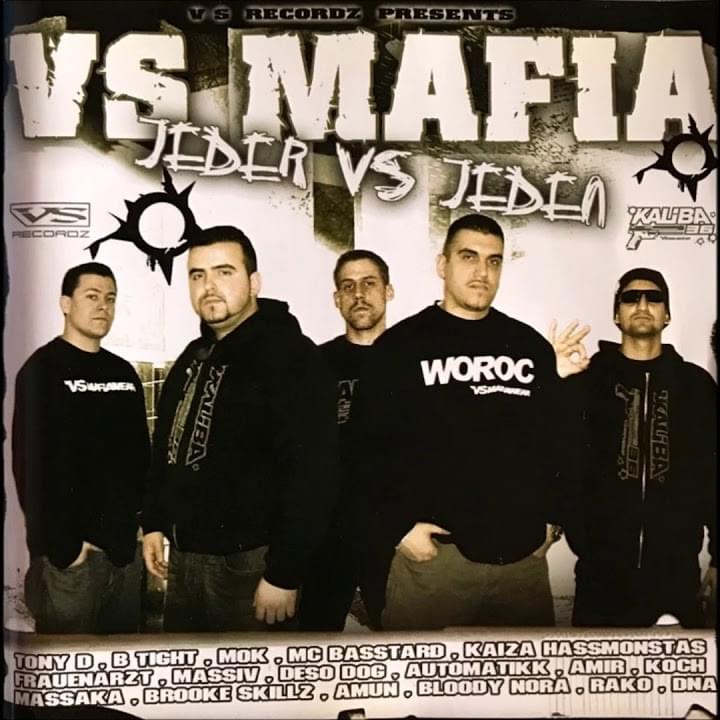 Album cover art for "Jeder vs. Jeden" by VS Mafia & Basstard & Massiv & B-Tight & Tony D & MOK