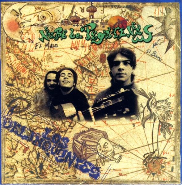 Album cover art for "Nube de Pegatina" by Los Delinqüentes