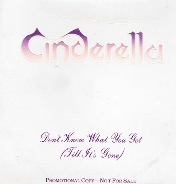 Don’t Know What You Got (Till It’s Gone) by Cinderella