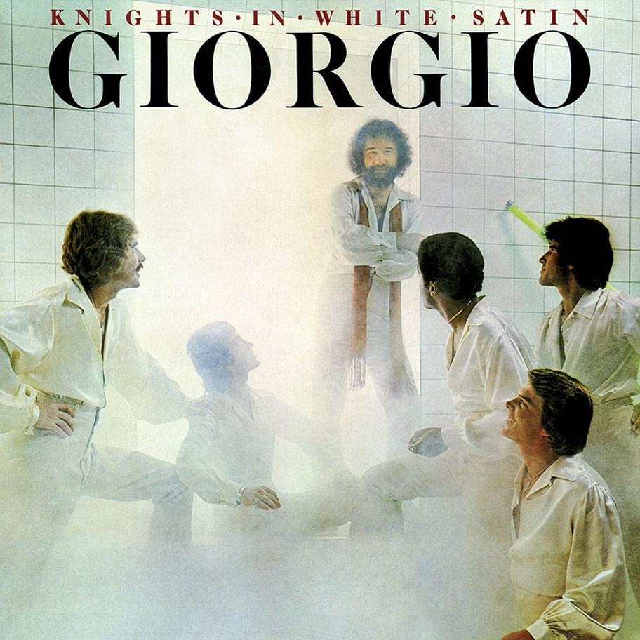 Album cover art for "Knights in White Satin" by Giorgio Moroder