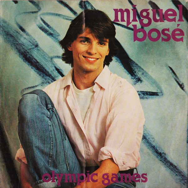 Album cover art for "Olympic games" by Miguel Bosé