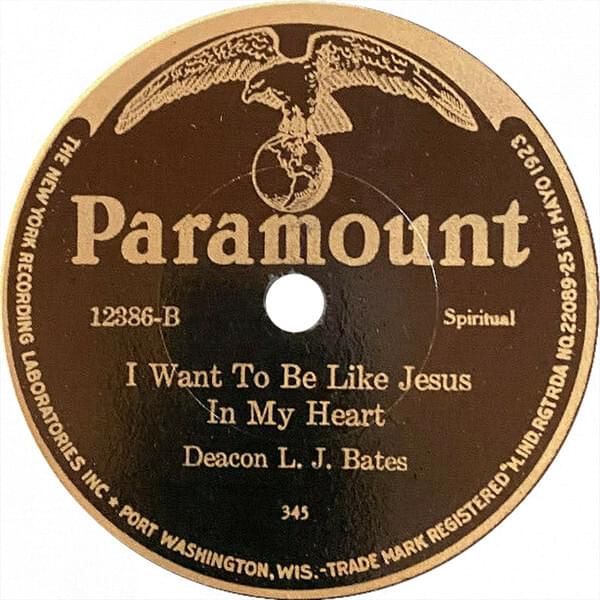 Album cover art for "I Want To Be Like Jesus In My Heart" by Blind Lemon Jefferson