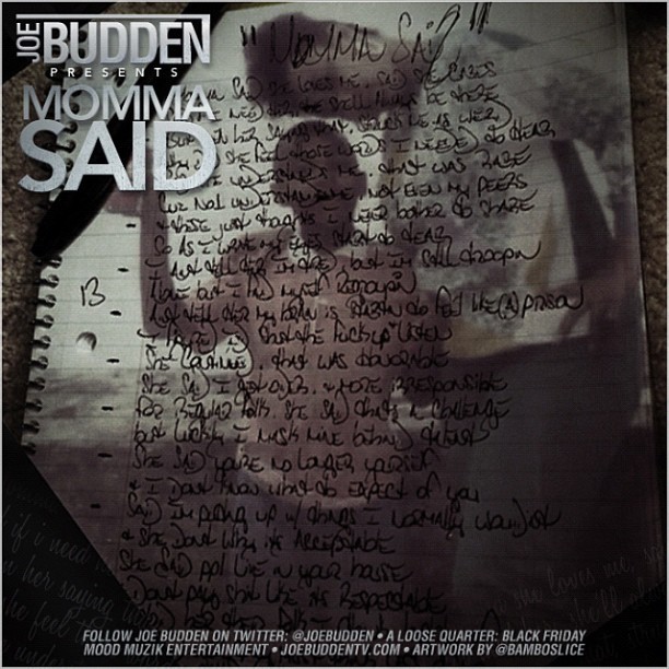 Album cover art for "Momma Said" by Joe Budden