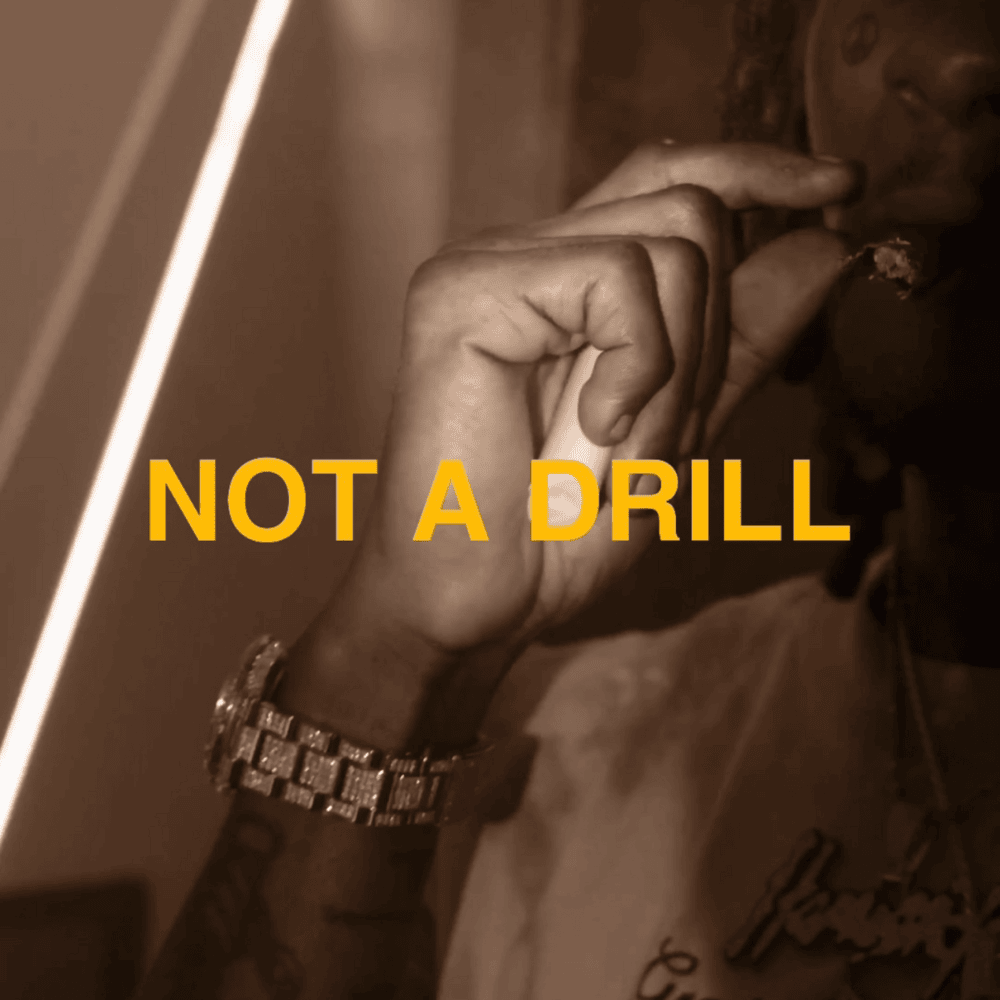 Album cover art for "NOT A DRILL" by BIGBABYGUCCI
