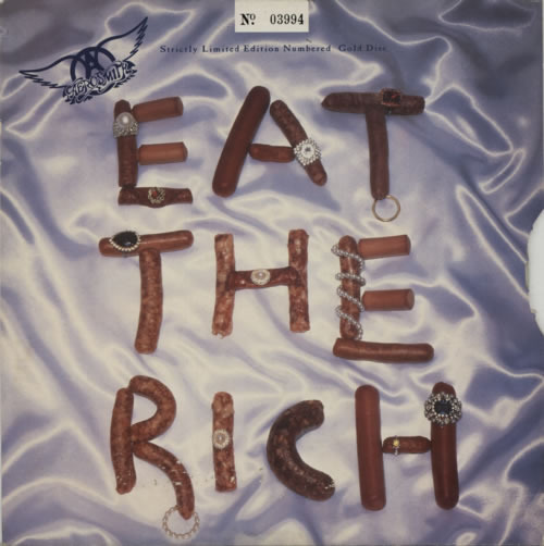 Album cover art for "Eat the Rich" by Aerosmith