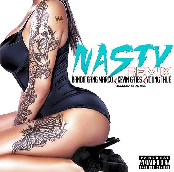 Album cover art for "Nasty (Remix)" by DJ Tephlon & Young Thug & Kevin Gates