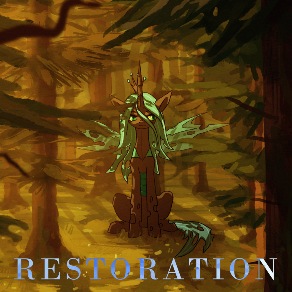 Album cover art for "Restoration (R1 The Awakening)" by PrinceWhateverer & NRGpony & Sable Symphony