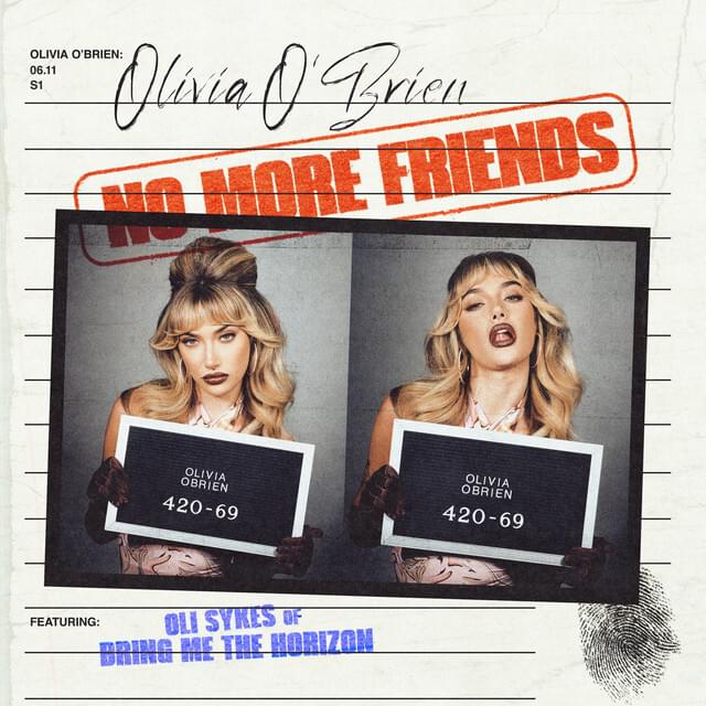 Album cover art for "No More Friends" by Olivia O’Brien & Oli Sykes