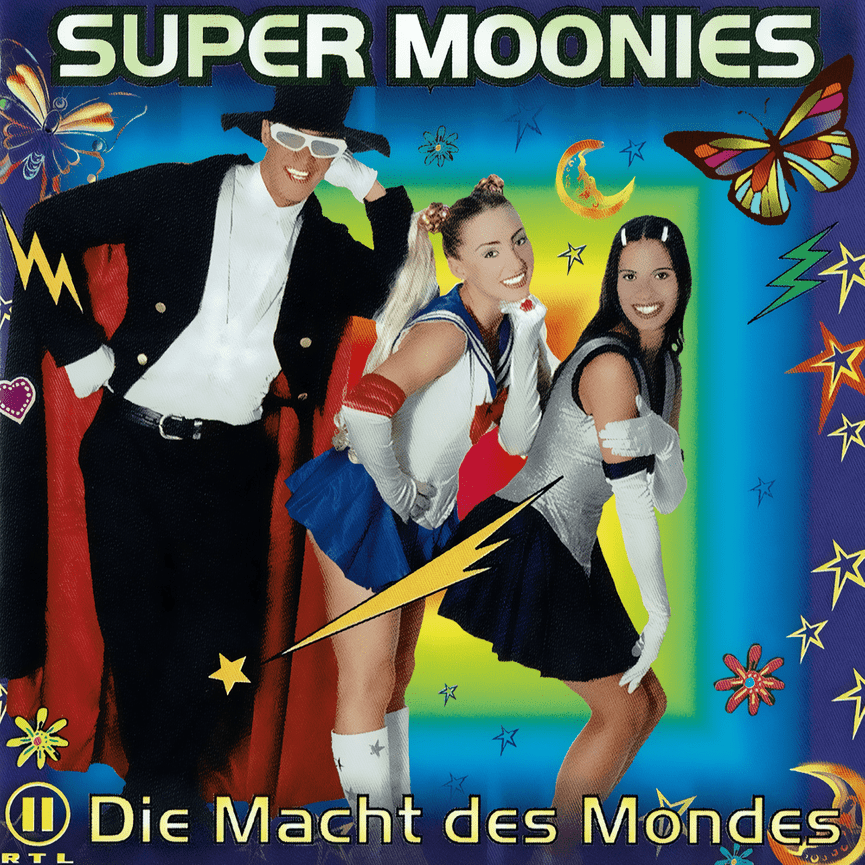 Album cover art for "Macht des Mondes" by Super Moonies