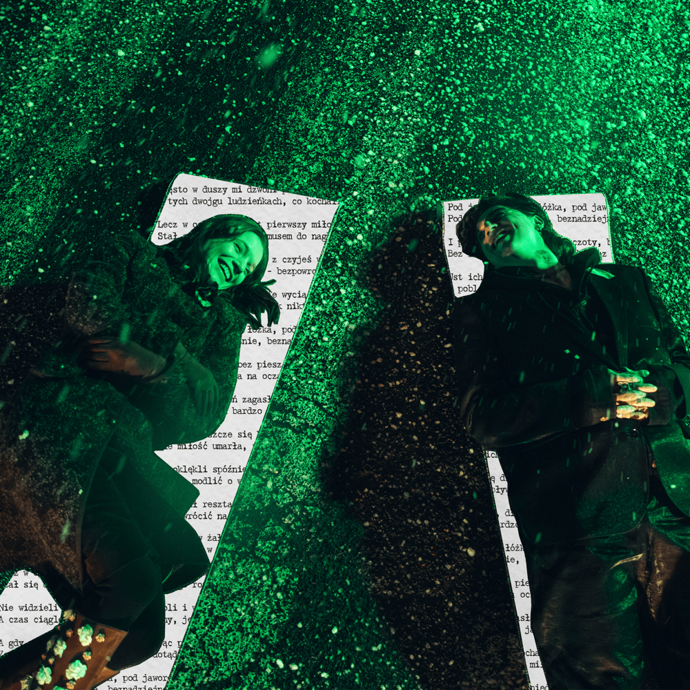 Album cover art for "Dwoje ludzieńków (B. Leśmian)" by sanah