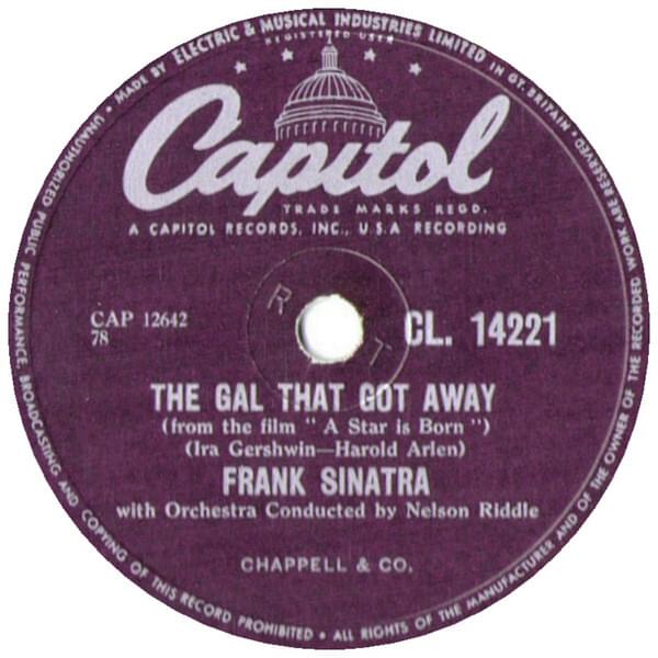 Album cover art for "The Gal That Got Away" by Frank Sinatra