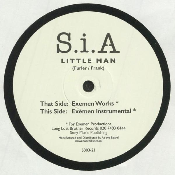 Album cover art for "Little Man (Exemen Works)" by Sia