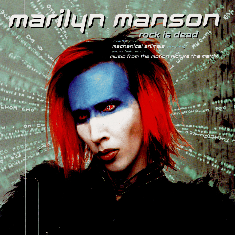 Album cover art for "Rock Is Dead" by Marilyn Manson