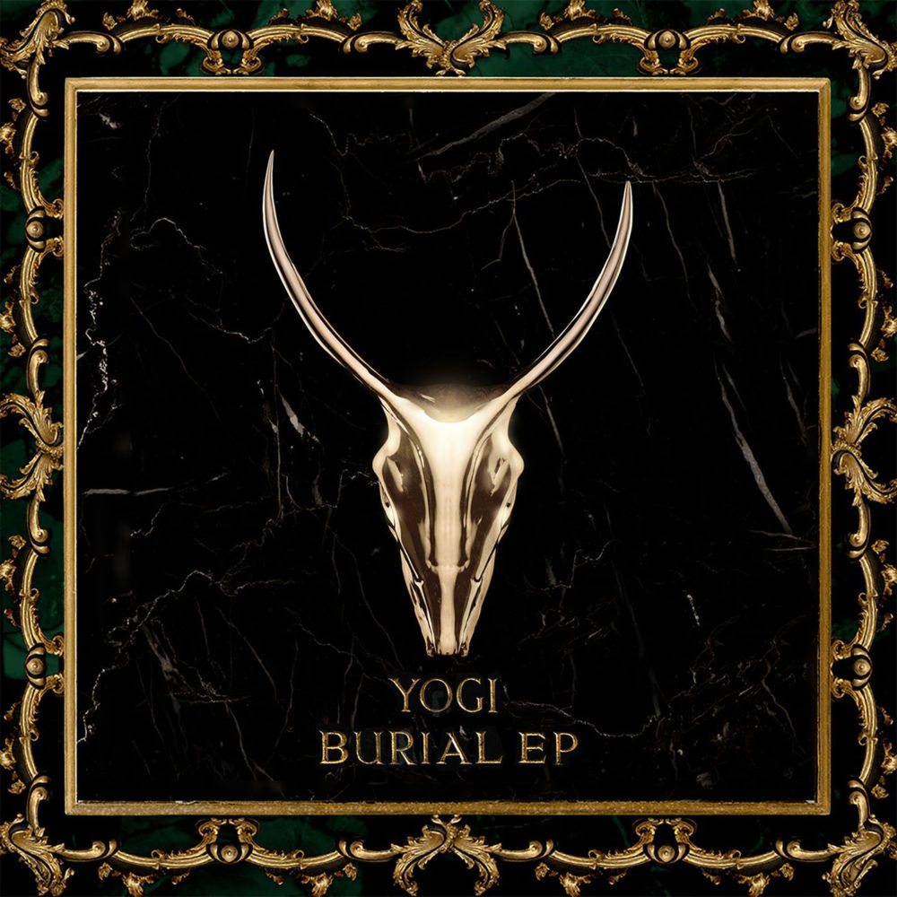 Album cover art for "Burial" by Yogi & Pusha T
