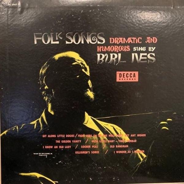 Album cover art for "I Know An Old Lady" by Burl Ives