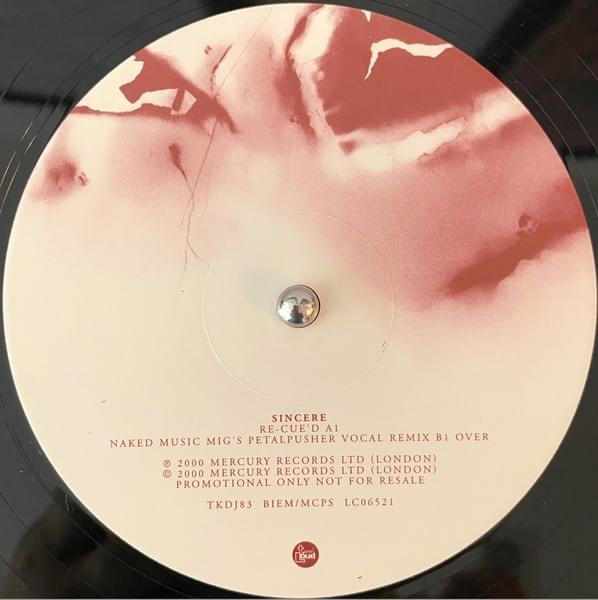Album cover art for "Sincere (Naked Music Mig’s Petalpusher Vocal Remix)" by MJ Cole & Nova Casper & jaydee (UK)