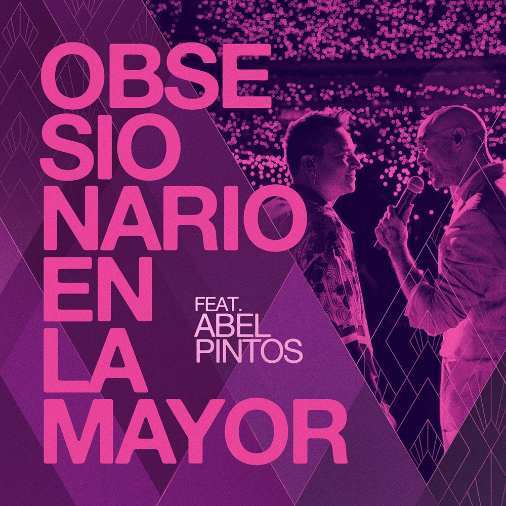 Album cover art for "Obsesionario En La Mayor (En Vivo En River Plate)" by Tan Biónica & Abel Pintos