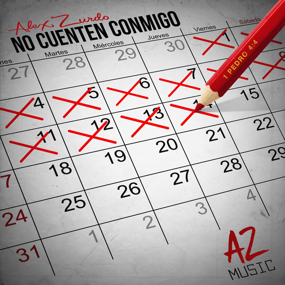 Album cover art for "No Cuenten Conmigo" by Alex Zurdo