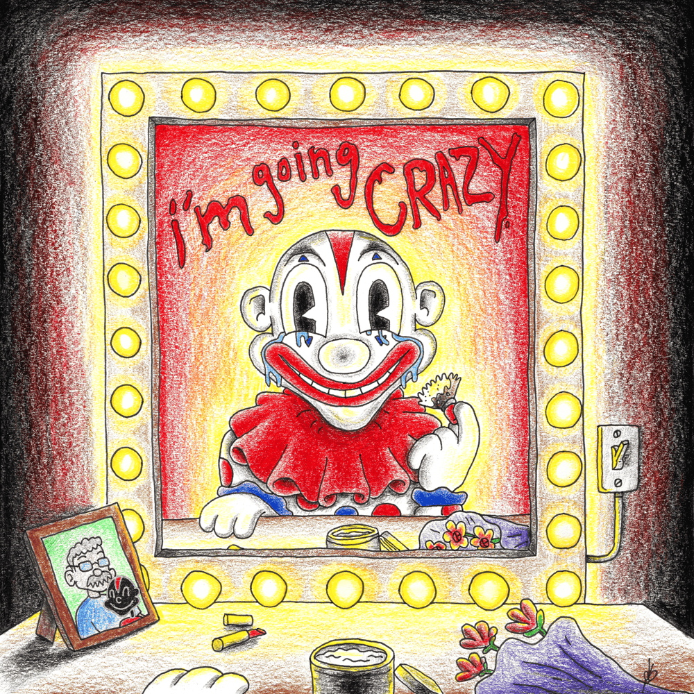 Album cover art for "i’m going CRAZY" by Lil Darkie