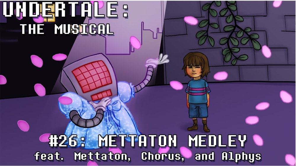 Album cover art for "Mettaton Medley" by Man on the Internet & Steel (Artist) & Brenna H. & Undertale the Musical Chorus & Alex Beckham