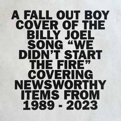 Album cover art for "We Didn’t Start the Fire (2025 edition)" by Jie Lynne