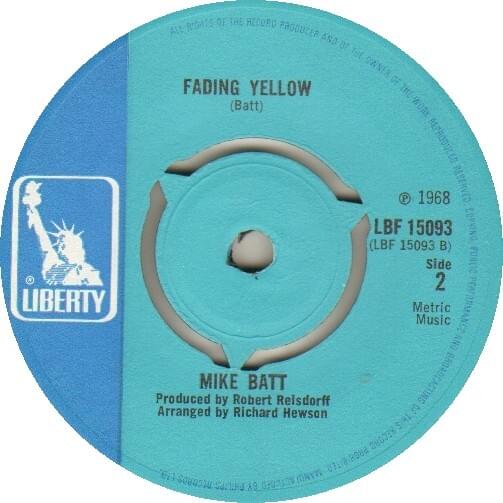Album cover art for "Fading Yellow" by Mike Batt