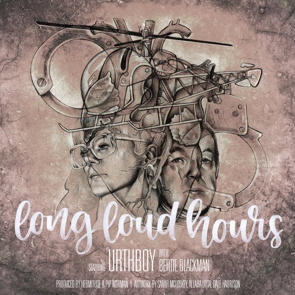 Album cover art for "Long Loud Hours" by Urthboy & Bertie Blackman