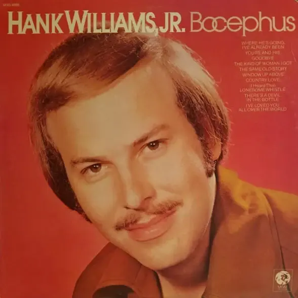 Album cover art for "There’s a Devil in the Bottle" by Hank Williams Jr.