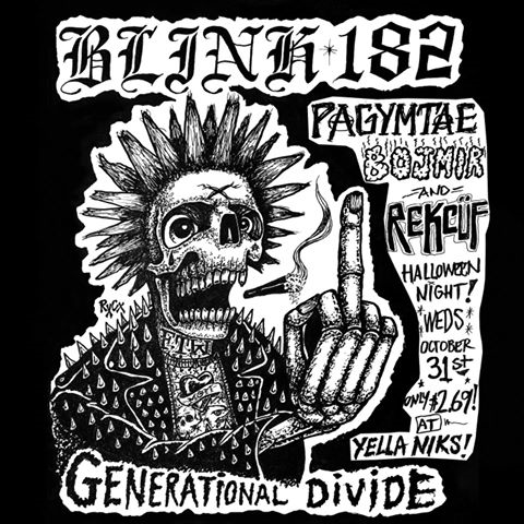 Album cover art for "Generational Divide" by blink-182
